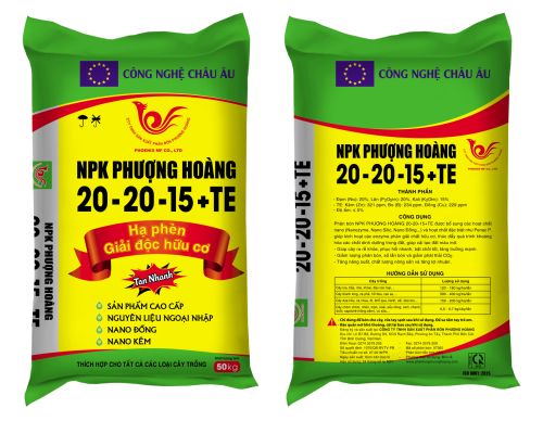 NPK PHƯỢNG HOÀNG 20-20-15+TE