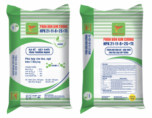 PHÂN BÓN KIM CƯƠNG NPK 21-11-8+2S+TE (MIỀN BẮC)