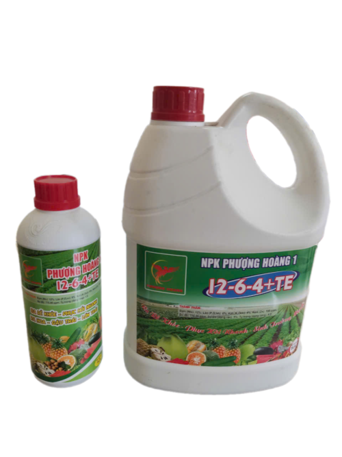 NPK PHƯỢNG HOÀNG 1 12-6-4+TE (CAN 5L & CHAI 1L)